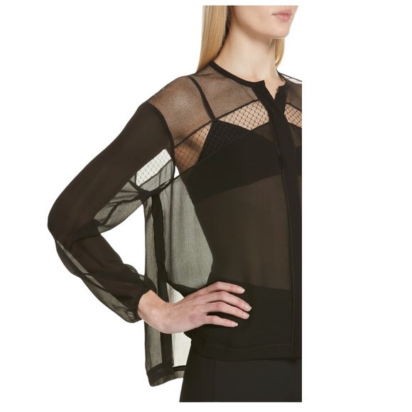 NWT RAG & BONE | Tommi Sheer Silk Dobby Shirt - Picture 4 of 8